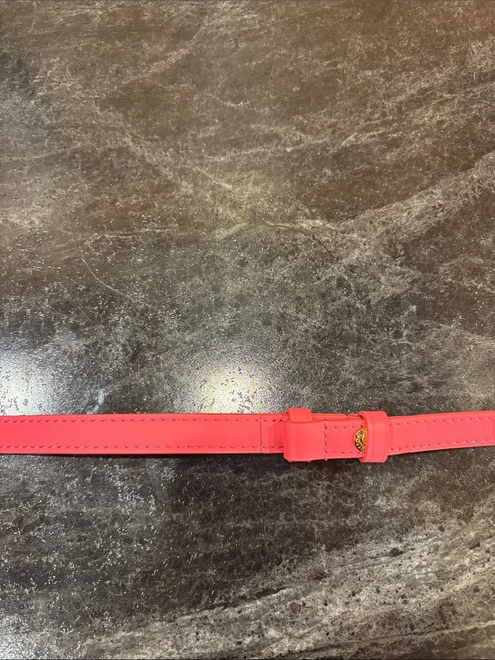 Louis Vuitton Hot Pink Leather Detachable Strap with Gold Hardware